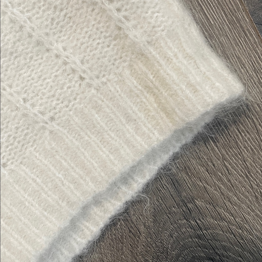 Sezane Cream Puff-Sleeve Crewneck Sweater - Picture 9 of 13